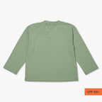 Rückansicht: Shirt mit Brusttasche und UPF50+ als UV-Schutz Kleidung für Kinder.