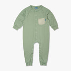 Frontansicht: Einteiler für Babys mit UPF50+ als UV-Schutz Kleidung für Kinder.